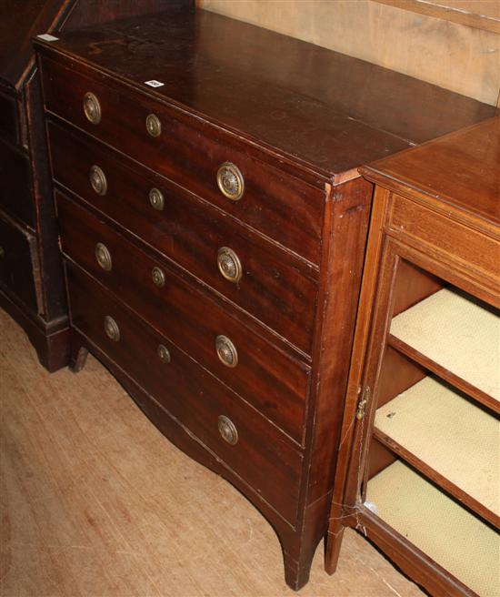 regency mahogany chest of drawers